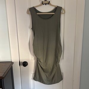 Green Sleeveless Maternity Dress